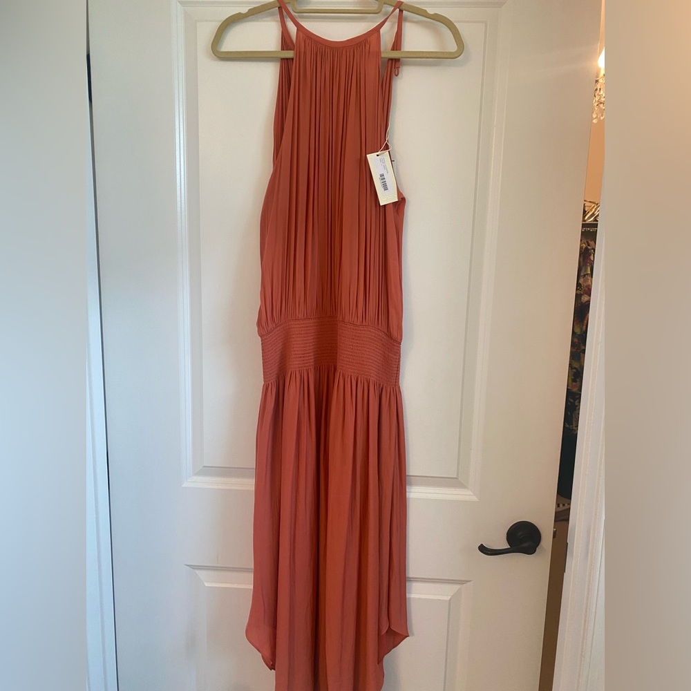 Beautiful sunset coral ( called spice) midi dress. New with Tags